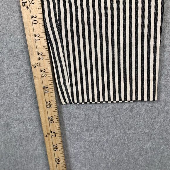 A New Day Womens Size 2 Ankle Pants Black White Stripe Side Zipper Stretch - Picture 12 of 15